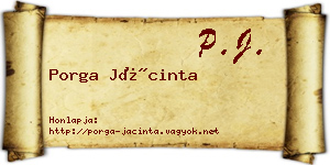 Porga Jácinta névjegykártya